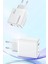 EU52 Type-C Lightning ve USB Çıkışlı 45W Pd Hızlı Şarj Aleti - Beyaz 2
