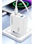 EU52 Type-C Lightning ve USB Çıkışlı 45W Pd Hızlı Şarj Aleti - Beyaz 3