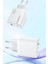 EU52 Type-C Lightning ve USB Çıkışlı 45W Pd Hızlı Şarj Aleti - Beyaz 7