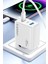 EU52 Type-C Lightning ve USB Çıkışlı 45W Pd Hızlı Şarj Aleti - Beyaz 8