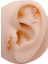 Cerrrahi Çelik Piercing ( Pirsing ) Zirkon Kalp Sallantılı Ay Tragus Helix Piercing (1ADET 1