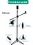 Tablet Tutuculu 360 Döner Profesyonel Metal Mikrofon Standı 140 cm - FC1077 4