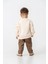 Erkek Bebek Pamuklu Krem Araba Baskılı Sweatshirt ve Kahverengi Kargo Pantolon Takım - Günlük Konforlu Stil 5