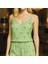 Mdb Mdbshop Yeşil Çiçek Desenli Askılı Şortlu Pijama Takımı 1