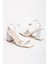 Kadın Kalın Topuklu Günlük Ayakkabı Beyaz 1