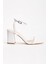 Kadın Kalın Topuklu Günlük Ayakkabı Beyaz 2