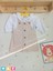 Kalın Kot Şık Salopet Elbise ve Çiçekli Nakışlı Gömlek Kız Bebek 2li Takım Baby Girl Dress 2