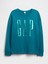 Kadın Mavi Gap Logo Crewneck Sweatshirt 2