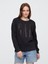 Kadın Siyah Gap Logo Crewneck Sweatshirt 1