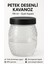 Petek Desenli Kavanoz 700 ml – Siyah Kapaklı Bal, Reçel ve Baharat Saklama Kabı Plastik 1 Adet 1