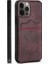 Apple iPhone 14 Pro Kartlıklı Rich Boss Lüx Deri Kılıf Bordo 1