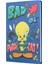Sert Kapak Butik Defter Tweety Bad Puddy Tat Mavi 80 Yp 15X21 DFT-388128 1