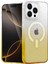 Apple iPhone 15 Pro Max Pummel Shiny Magsafe Kapak - Gold 1
