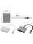 Type-C 3in1 HDMI 4K USB 3.0 Görüntü Veri Aktarımı Sağlar USB Adaptör Notebook ve Macbook ile Uyumlu Tc-23 3
