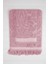2 Parça Jakarlı Banyo Havlu Takımı &#37;100 Pamuklu 90X150 cm Arden Pembe 1