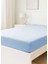 Çift Kişilik Düz Penye &#37;100 Pamuklu Lastikli Çarşaf 180X200 Newsheet Mavi 1