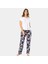 Kadın Dokuma Çiçekli Kısa Kollu Pijama Takım 3336 2