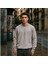 Erkek Gri Sıfır Yaka Sweatshirt 1