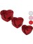 3pcs Kalp Parlak Renkli - Kabartma Desen Karton Hediye Kutusu Kurdelalı 15-18-21CM (3791) 1