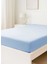 Çift Kişilik Düz Penye &#37;100 Pamuklu Lastikli Çarşaf 160X200 Newsheet Mavi 1