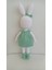 Yeşilli Tavşan Amigurumi Örgü Oyuncak 2