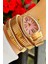 WL00102Y Altın Renk Pembe Kadran Yılan Model Kadın Kol Saati 2