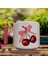 Kirazlı Fiyonk Çift Taraf Baskılı Kupa- Seramik Çay, Kahve Hediyelik Bardağı 1