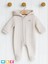 Unisex Kapşonlü Ayaklı Kapitone 3-6-9 Ay Kız Erkek Bebek Tulum Hooded Footed Baby Romper 2
