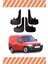 Opel Combo 2001-2012 Racing Yazılı 4'lü Tozluk Çamurluk Paçalık 1