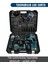 PH277 Profesyonel 21V 2AH Akülü 4lü Set 800NM Somun Sökme, Vidalama Matkap, Kırıcı Delici Hilti ve Avuç Taşlama 5