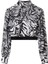 Kadın Zebra Desen Şifon Crop Bluz 2
