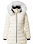 Kadın Ekru Kapüşonlu Kar Montu 1