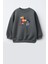 Unisex Çocuk Baskılı 3 Iplik Kumaş Pamuklu Sweatshirt 1