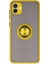 Samsung Galaxy A04 Kılıf Montreal Yüzüklü Silikon Kapak - Sarı 1