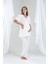 Dantel Detaylı Pijaması Günlüğe Uygun Sade Dışı Özel Tasarım Pijama Sabahlık Takımı 6