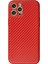 iPhone 12 Pro Kılıf Coco Karbon Silikon - Kırmızı 1