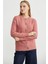 Düğmeli Oversize Angora Triko Hırka - Gül 4