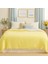 Müslin Tek Kişilik 4 Katlı %100 Pamuk Limon Sarısı Renk Yatak Örtüsü 160X230 Cm. 3