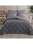 King Size (Battal Boy) Striped Jakarlı Wellsoft Yorgan + 2 Volanlı Yastık Kılıfı 1