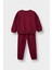 Kız Bebek 2'li Takım Baskılı İçi Yumuşak Tüylü Sweatshirt Eşofman Altı F0543A525WN 4