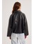 Kadın Yeni Sezon Oversize Bomber Deri Ceket 2