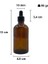 6 Adet 100 ml Amber Cam Damlalık Serum Şişesi 100 cc Siyah Kapaklı Kahverengi Dropper Cam Şişe 2