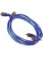 PM-936 2 Rca - 2 Rca Erkek 1.7 Metre Mavi Şeffaf Oto Amfi Ses Kablosu 1