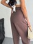 Yüksel Bel Rahat Paça Pantalon - Kahverengi 3