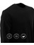 Pamuklu Erkek 2'li Eşofman Takımı Siyah Regular Fit Ipli Cepli 3 Iplik Lastikli Paça Sweatshirt + Eşofman Altı Nefes Alan 4
