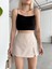 Tek Yırtmaçlı Bej Şort Etek 1