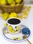 24K Altın Süslemeli El Yapımı Limon Temalı Seramik Mug ve Tatlıtabağı 5