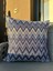 Zikzak Desenli Indigo Mavi Zigzag Desenli Kırlent Kılıfı 3