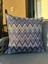 Zikzak Desenli Indigo Mavi Zigzag Desenli Kırlent Kılıfı 5