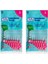 2li Tepe Interdental Brush Arayüz Fırçası Pembe 0.4 mm 8 Li 1